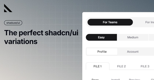 Shaduxe UI – Tailwind CSS Component Library for React